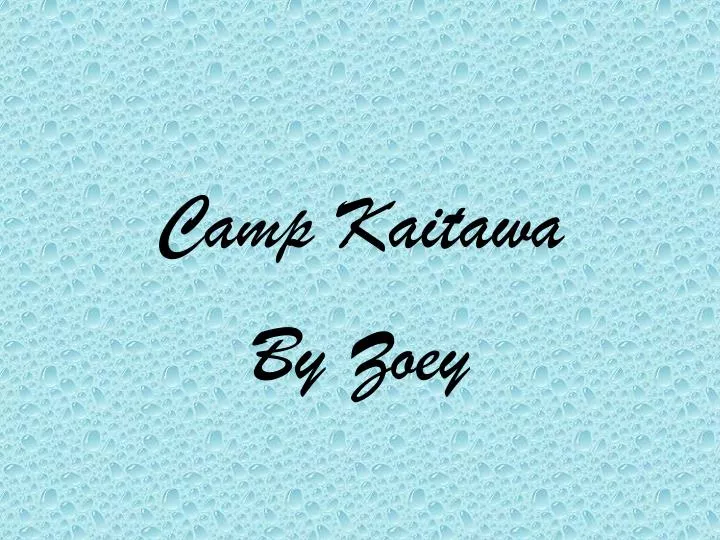 camp kaitawa