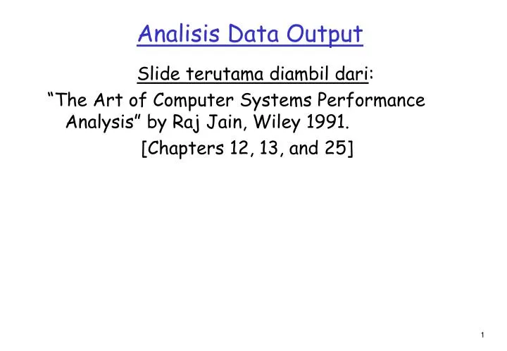 analisis data output