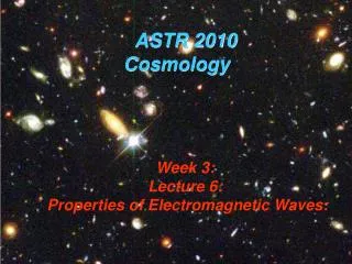 ASTR 2010 Cosmology