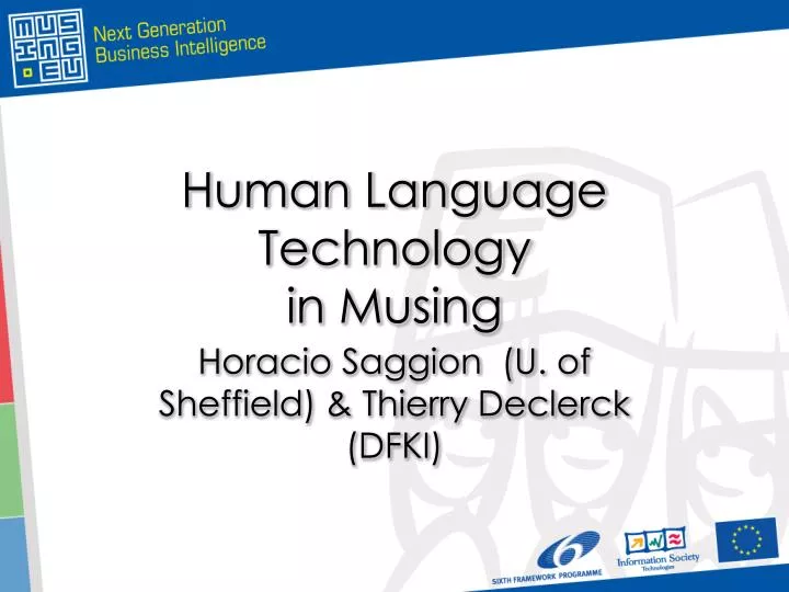 human language technology in musing