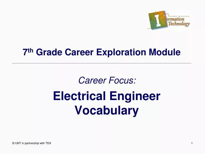 7 th grade career exploration module