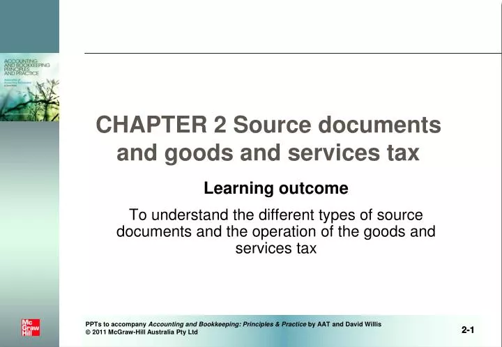 chapter 2 source documents and goods and services tax