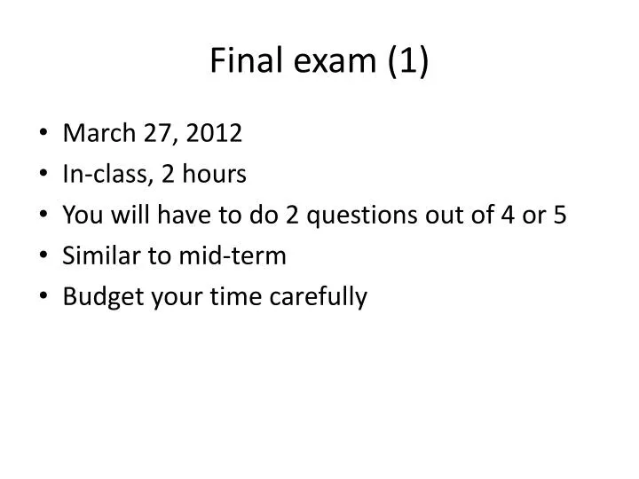 final exam 1