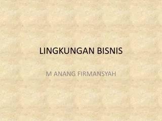 lingkungan bisnis