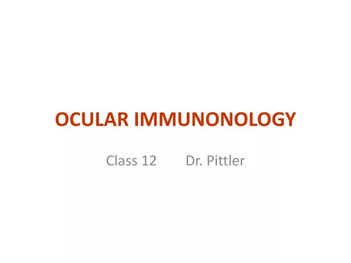 ocular immunonology