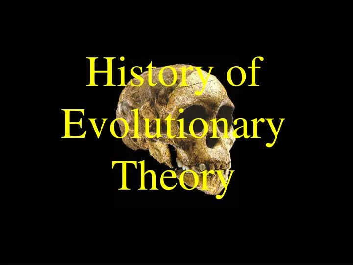 history of evolutionary theory