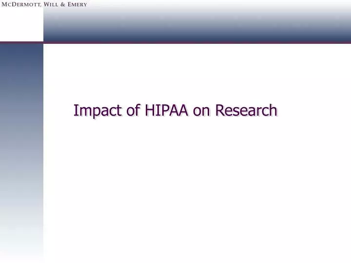 impact of hipaa on research