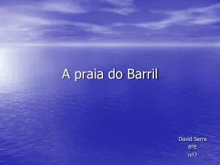 a praia do barril