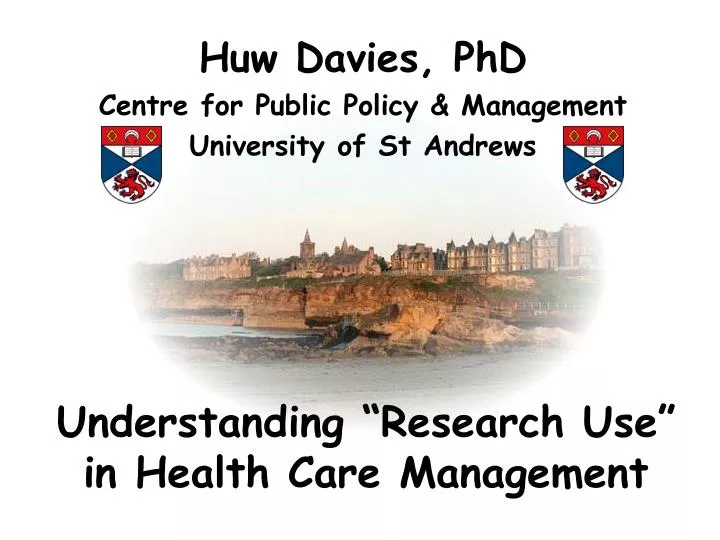 understanding research use in health care management