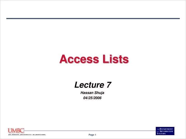 access lists