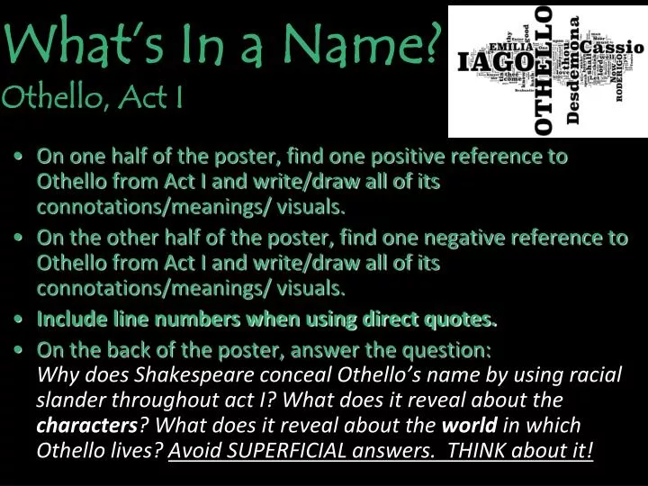 what s in a name othello act i