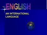 AN INTERNATIONAL LANGUAGE - slide 1
