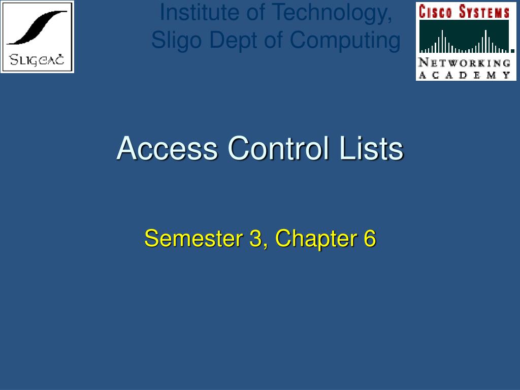 PPT - Access Control Lists PowerPoint Presentation, free download - ID ...