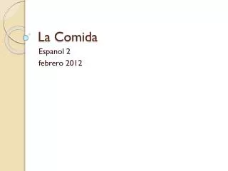la comida