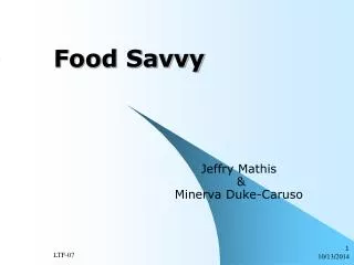 Food Savvy