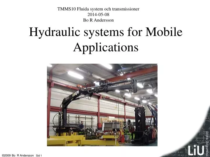 hydraulic systems for mobile applications