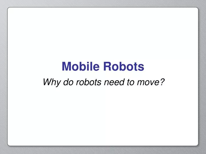 mobile robots