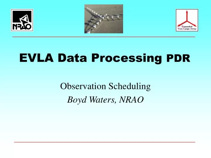 observation scheduling boyd waters nrao
