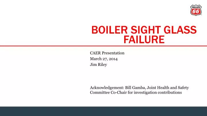 boiler sight glass failure