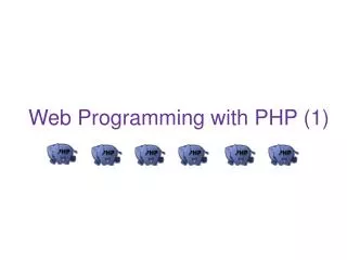 Web Programming with PHP (1)