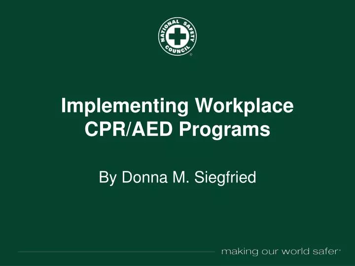 implementing workplace cpr aed programs
