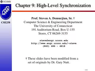 Chapter 9: High-Level Synchronization
