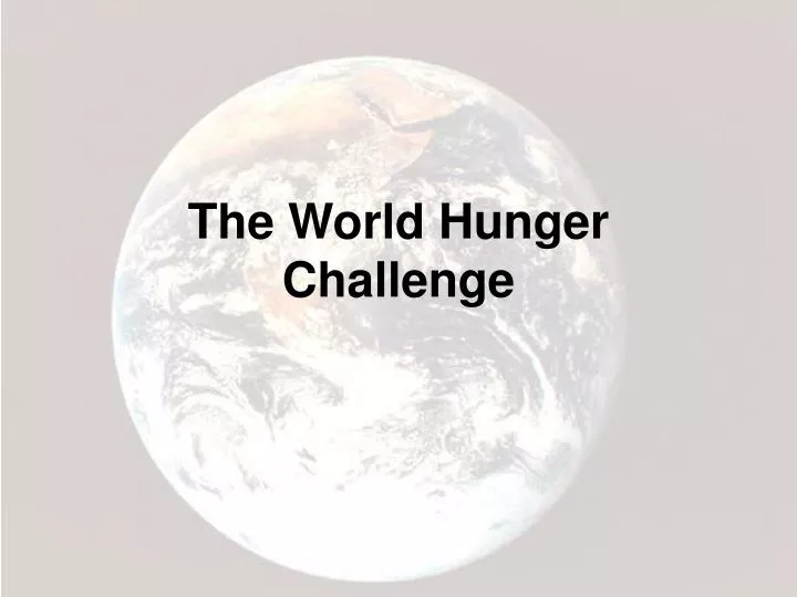 the world hunger challenge