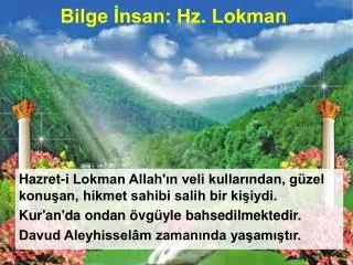 bilge nsan hz lokman