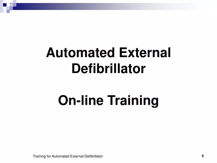 automated external defibrillator on line training