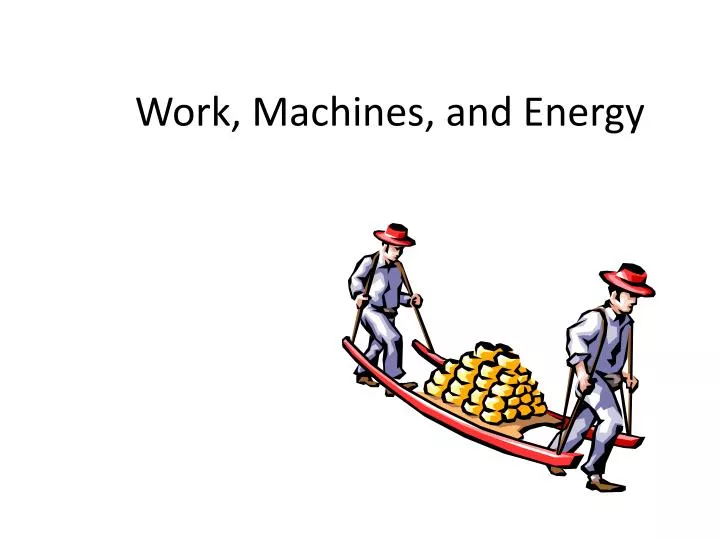 work machines and energy