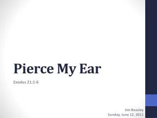 Pierce My Ear