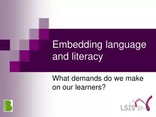 Embedding language and literacy