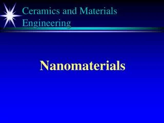 Ceramics and Materials Engineering