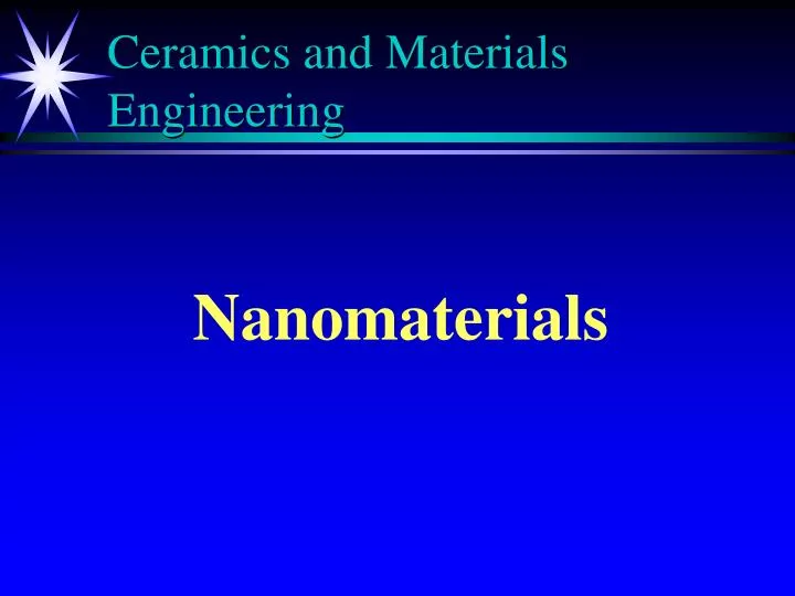 ceramics and materials engineering