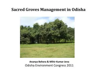 Sacred Groves Management in Odisha