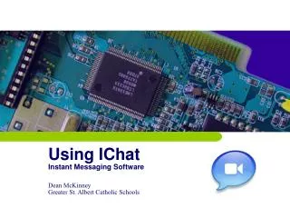 Using IChat Instant Messaging Software