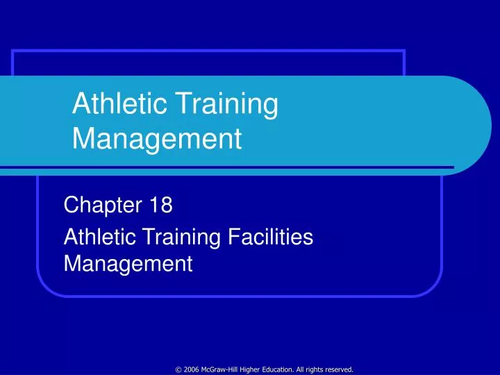 athletic training management