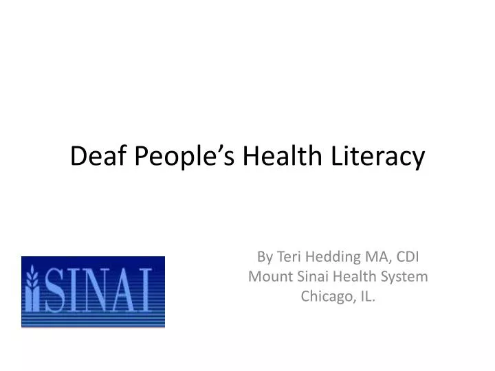 deaf people s health literacy