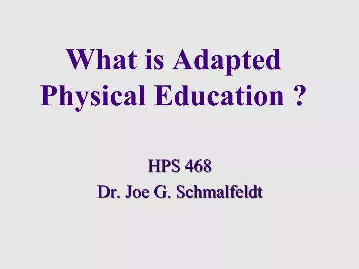 what is adapted physical education