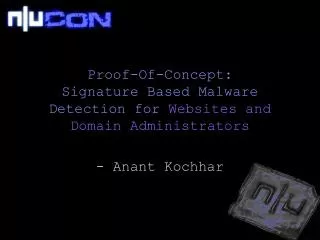 Proof-Of-Concept: Signature Based Malware Detection for Websites and Domain Administrators
