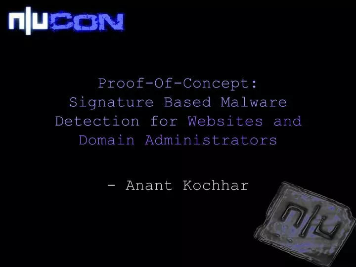 proof of concept signature based malware detection for websites and domain administrators