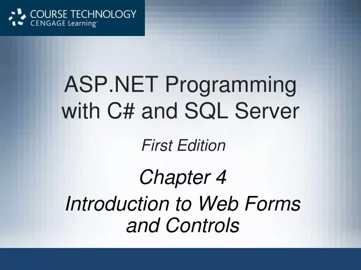 asp net programming with c and sql server first edition