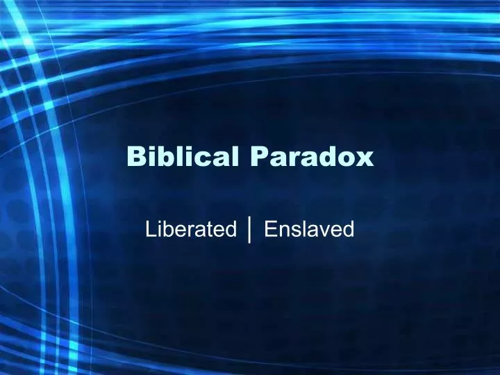 biblical paradox