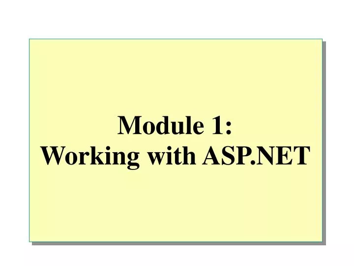 module 1 working with asp net