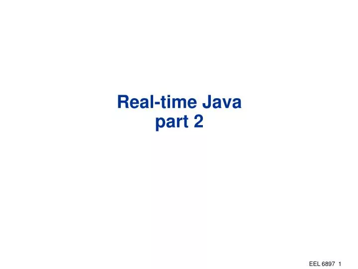 real time java part 2