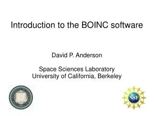 Introduction to the BOINC software