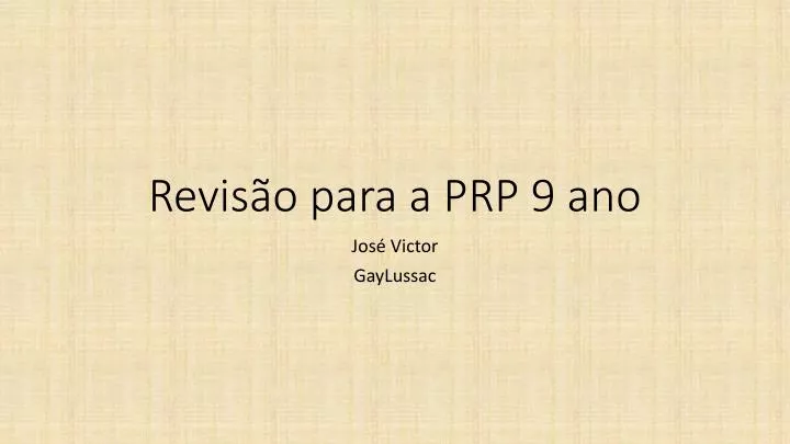 revis o para a prp 9 ano