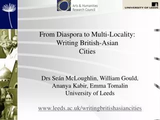 From Diaspora to Multi-Locality: Writing British-Asian Cities