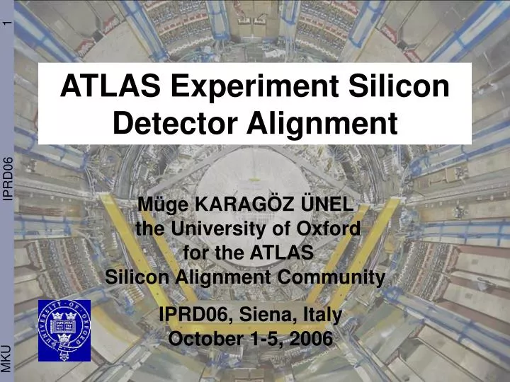 atlas experiment silicon detector alignment