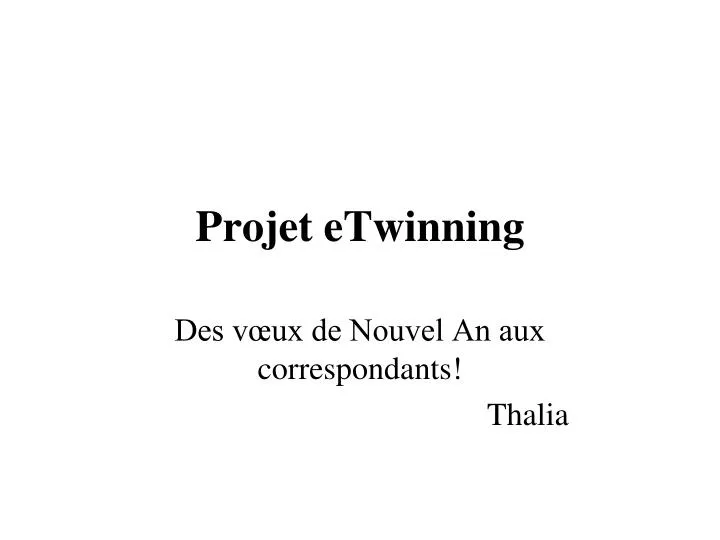 projet etwinning